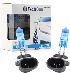 Par Lampadas Super Brancas 881 (H27) 8500K 27W Tech One