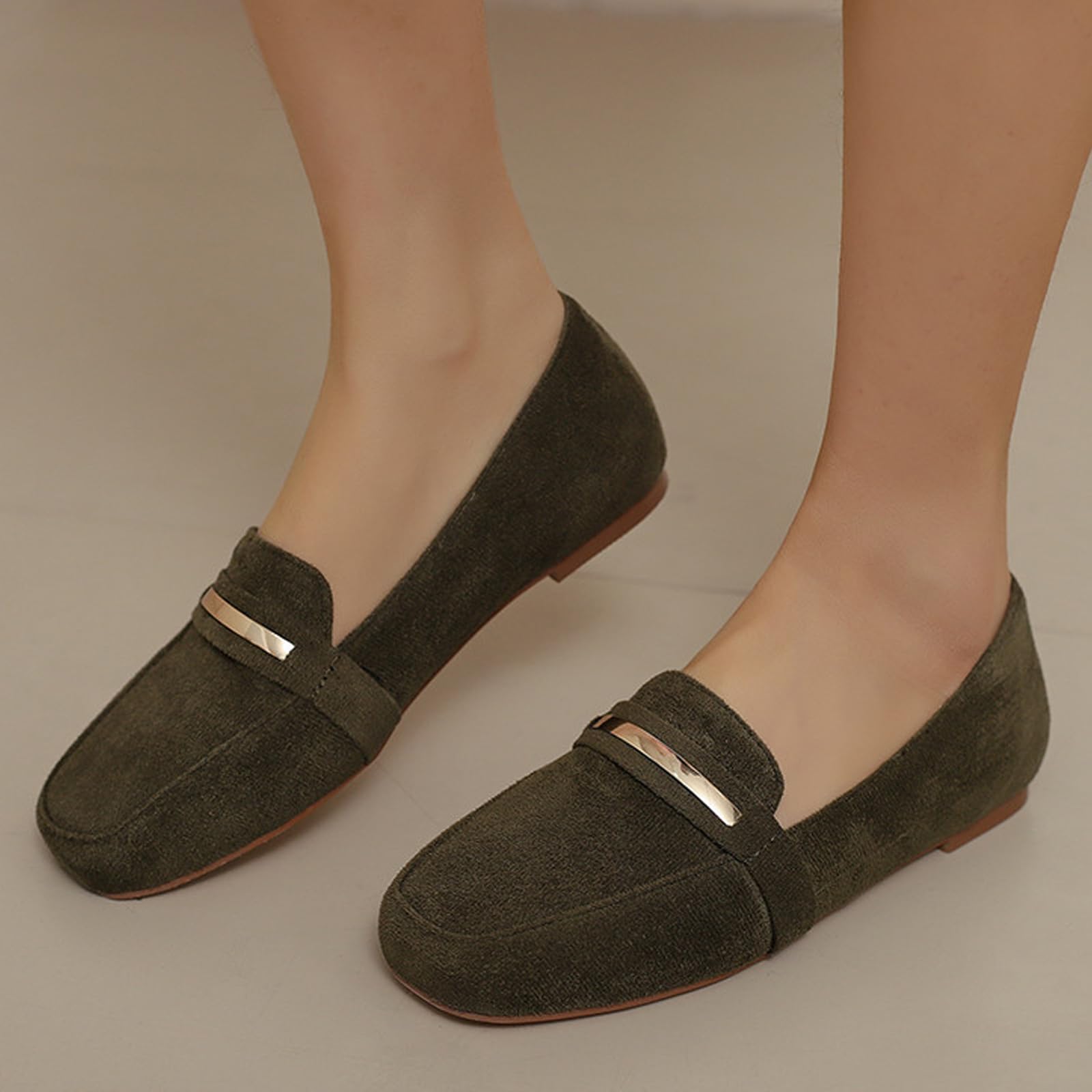 Scarpe Business Casual Donna Mocassini Bassi Scamosciati | Perfetto Per Pendolarismo E Guida, Supporto Anti-Fatica Per Stare In Piedi, Stile Classico Versatile