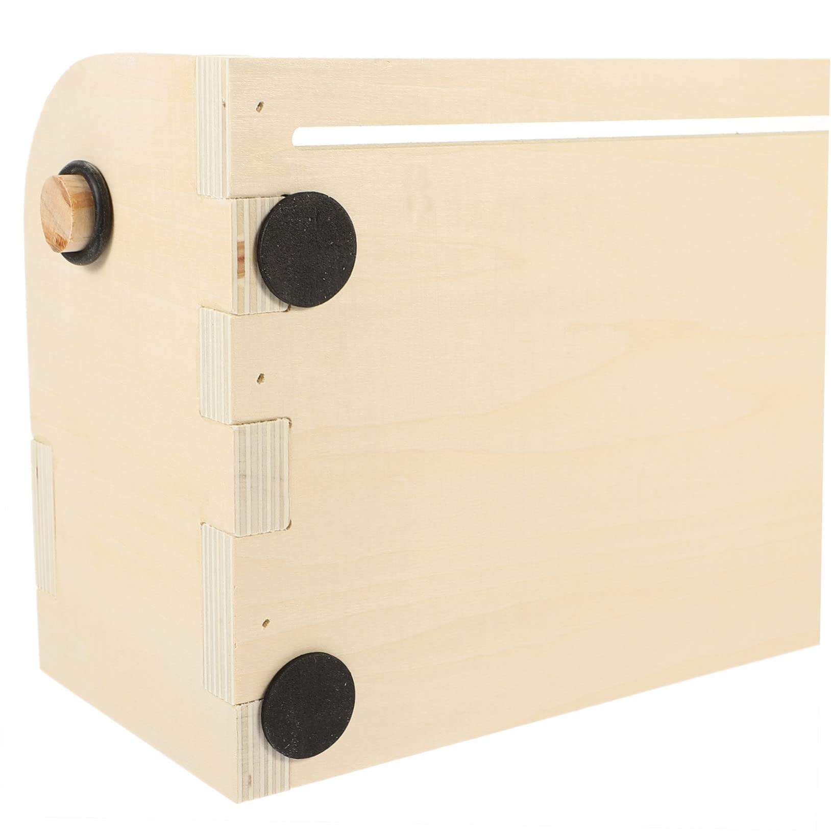 NUOBESTY Rollo Caballete De Arte Soporte De Papel De Desplazamiento De Escritorio Caballete De Dibujo Titular De Papel De Pergamino Madera Sujetador De Papel Almacenamiento Niño