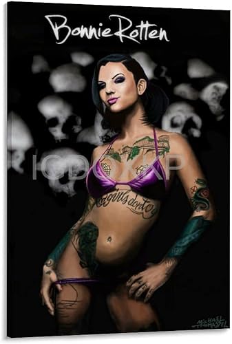 Miniatura 1 de IRollo Bonnie Rotten Tattoo Sexy Big Boobs Girl Photography Art Poster (2) Canvas Painting Wall Art Poster for Bedroom Living Room Decor