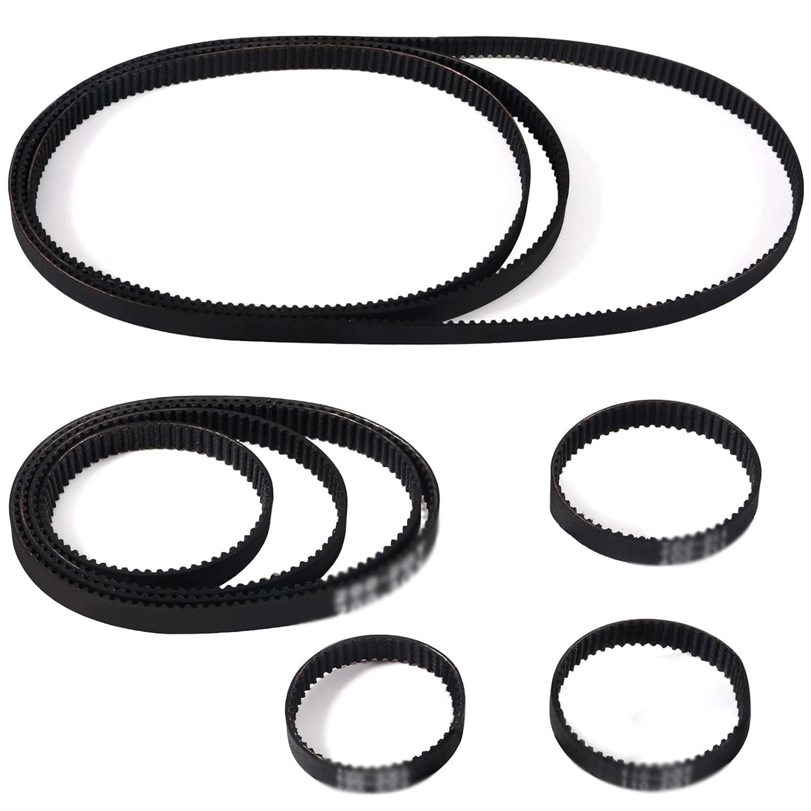 THE WHITE SHOP 10Pcs 2GT Timing Belt 6mm Width Closed Loop Rubber Belt 142mm Width 6mm Timing Bel for 3D Printer Motor Belt