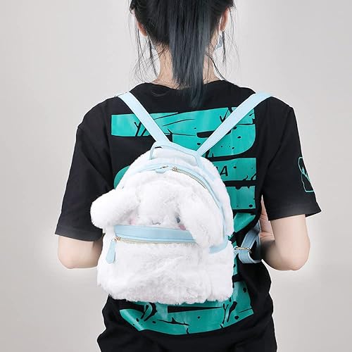 Miniatura 6 de Linda mochila peluda de canela melodía para perro mochila de felpa linda para niña My Melody Blanco