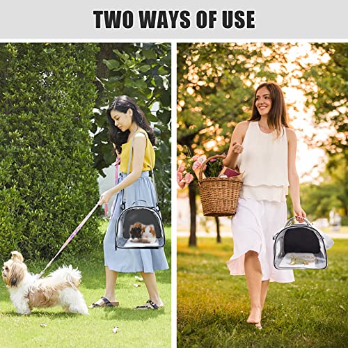 Katolk Small Animal Carrier Bag, Upgraded Portable Guinea Pig Carriers , Transparent Hamster Carrying Case, Reptile Rat Rabbit Bearded Dragon Sugar Glider Hedgehog Carrier Bag For Travel #TOP4