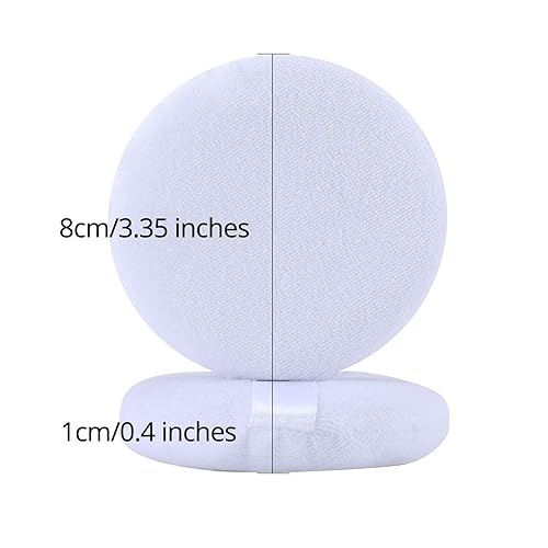 Miniatura 7 de Senkary Paquete de 8 almohadillas de algodón para maquillaje, almohadillas de terciopelo para compactos, polvo suelto para fijar polvo corporal