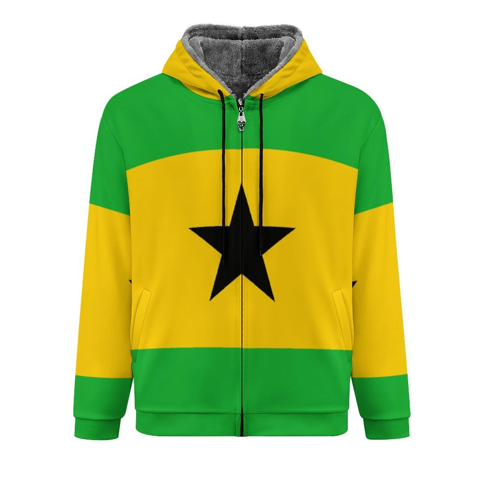 Giacche Esterno Uomo Giacca Con Cappuccio Giacca Invernale Con Stampa Bandiera Vintage São Tomé Príncipe Giacca Transizione Invernale Grandi Dimensioni Giacca Lavoro Calda Per Sport Lavoro S-5Xl