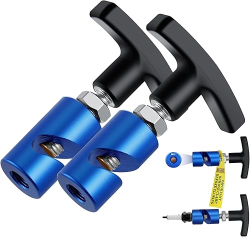 Miniatura 1 de Abrazadera de puntal de capó y pinza de bujía, herramienta 2 en 1 de 0.472 in con punta de latón, color azul, 2 piezas, herramienta de elevación