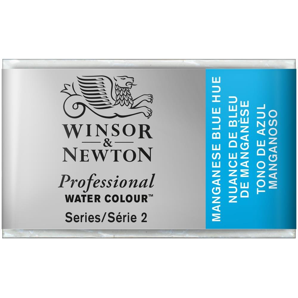 Winsor & Newton Professional Water Colour Paint Whole Pan, Manganese Blue Hue — image 1