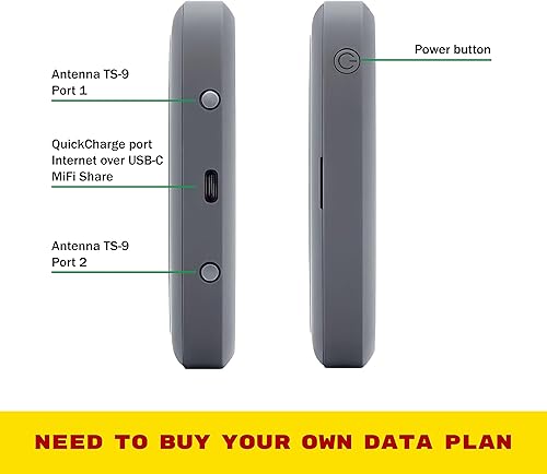 Miniatura 4 de Verizon Jetpack Inseego WiFi 4G LTE MiFi 8800L  LTE Cat18 LTE hasta 1 Gbps  Paquete EVDO-LINK para hotspot móvil  Tarjeta SIM Verizon incluida