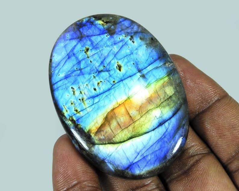 Labradorite cabochon pour fabrication bijoux pendentif et collier - 5