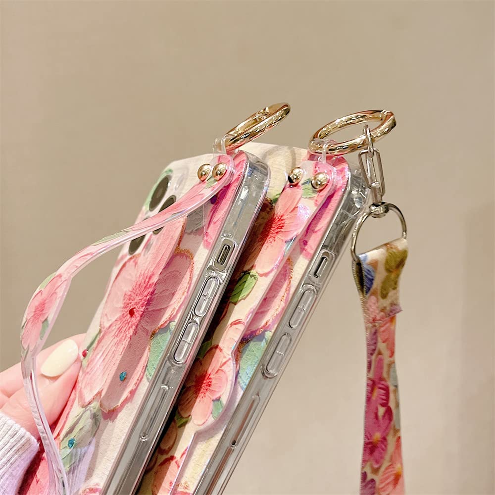 Amazon.co.jp: 花リストストラップストラップホルダー電話ケース