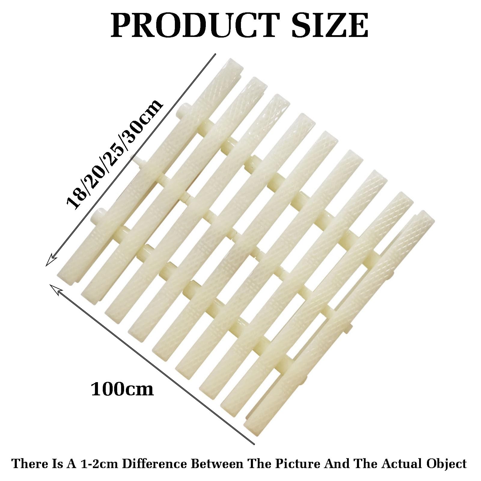 Rejillas para Piscinas, Cubierta de Rejilla de desagüe de desbordamiento para Piscinas - 6 Tiras de desagüe de Suelo de plástico ABS para Uso Interior/Exterior, 30x100CM - Duraderas, fáciles