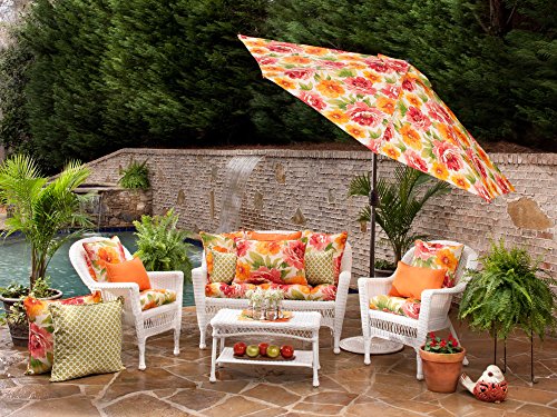Pillow Perfect Primro Orange 9-Foot Patio Market Umbrella #TOP6