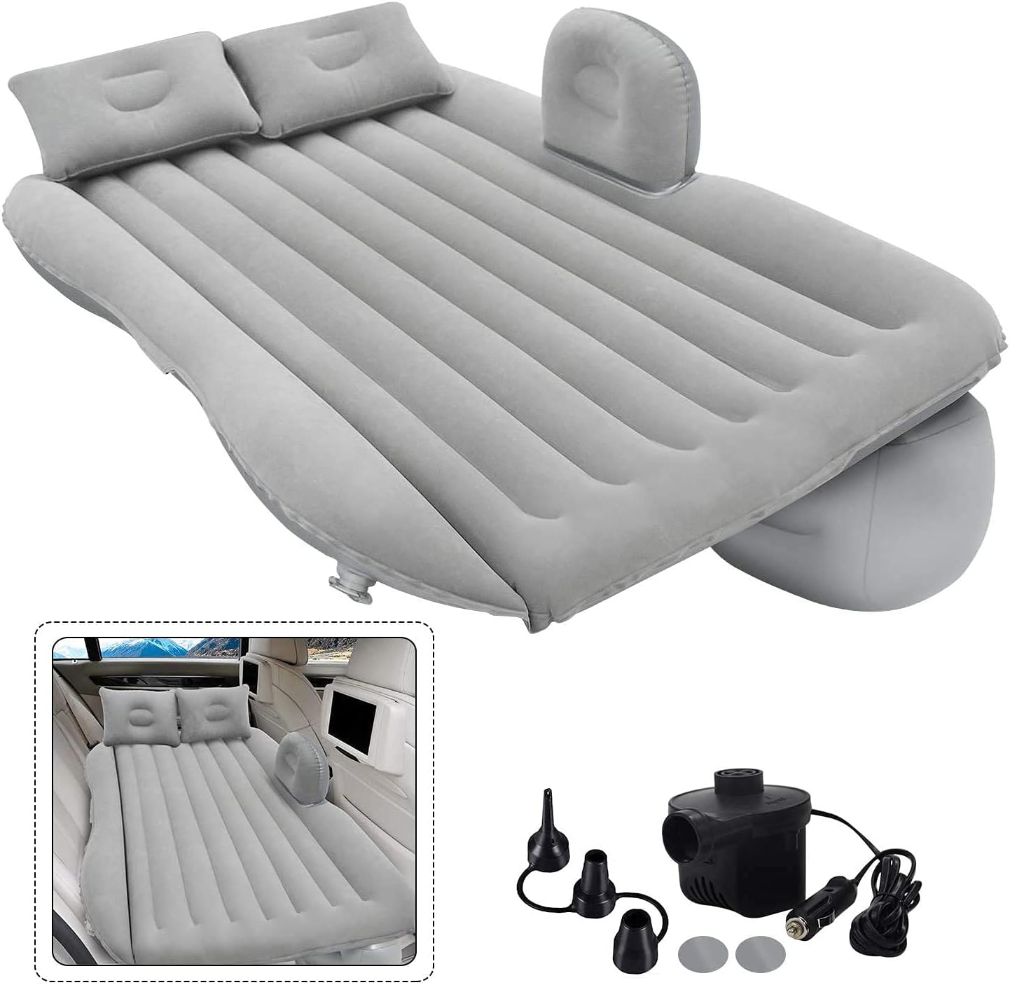 LEOPAX Fabric Inflatable Travel Car Bed Air Sofa With Two Inflatable