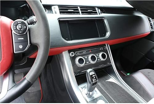 Miniatura 4 de YIWANG - Cubierta de fibra de carbono para panel de aire acondicionado del centro del coche, 1 unidad, para Land Rover Range Rover Sport 2014-2017