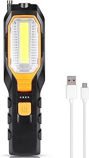 Cob Portable Automotive Work Flashlight for Car Repair Mechanic Underhood Work Light, LED Work Light Rechargeable COB Inspection Lamp Magnetic Work Light