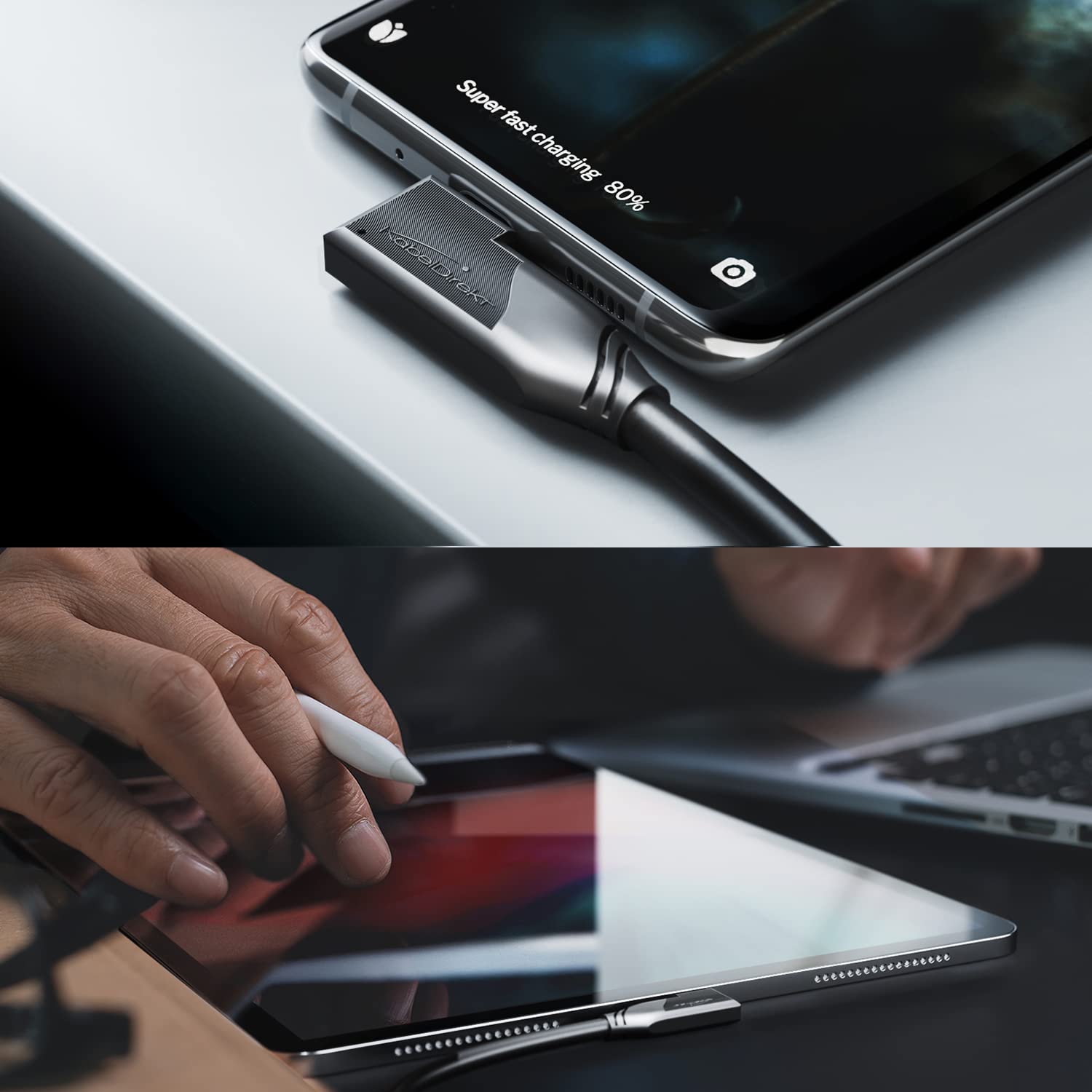 KabelDirekt USB-C Kabel All-in-One – 4K Video, 100W Laden, 10 Gbit/s Daten, 1 Meter, Weiß