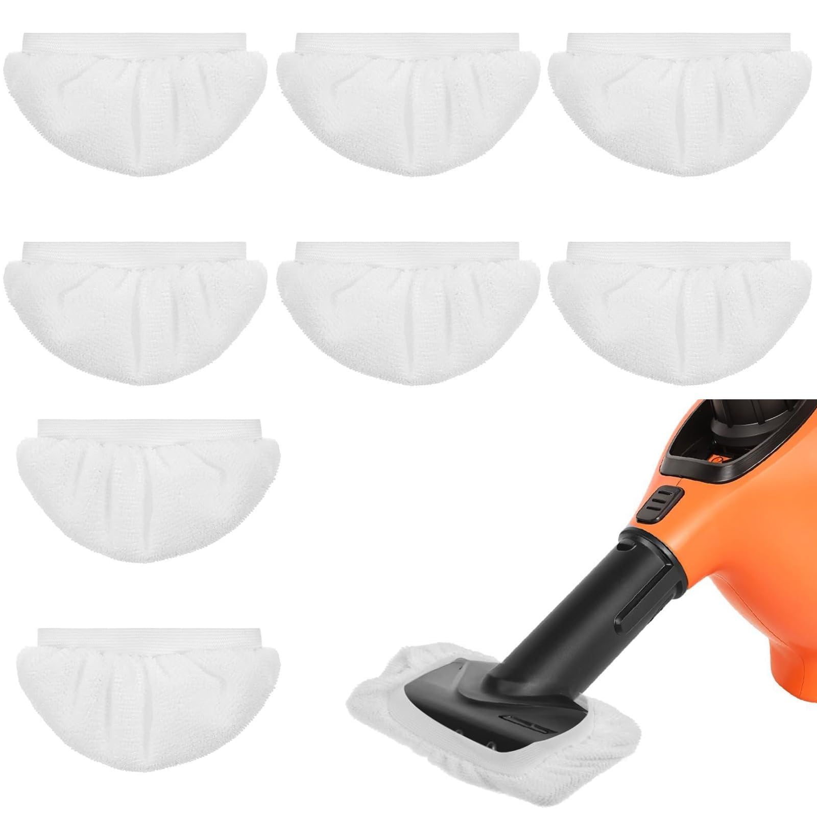 – 8 PCS Steam Mop Pads Universal Steam Cleaner Replacement Cloths, Washable & Reusable Microfiber Pads for Handheld Steam Cleaners Bissell Dupray PurSteam Comforday Wagner
