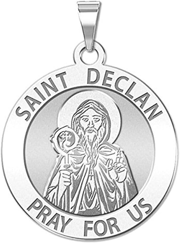 PicturesOnGold.com Saint Declan Religious Medal – Sterling Silver
