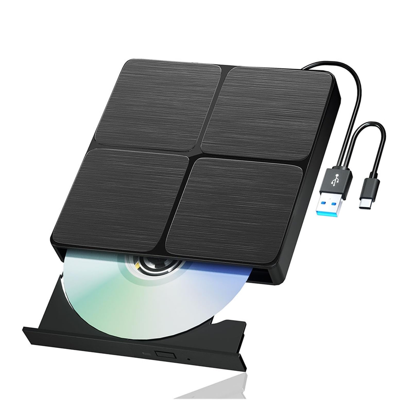 JVDDI External Blu Ray Player USB3.0 3D Burner CD DVD-ROM Optical Drive Disc Reader for Laptop