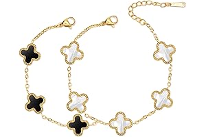 Unique Four Leaf Clover Bracelet Gold