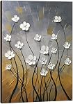 Wieco Art Morning Dancing 100% Hand Painted Floral Oil Paintings Canvas Wall Art Modern Stretched and Framed Grace Abstract Flowers Artwork Ready to Hang for Living Room Home Decorations Wall Decor