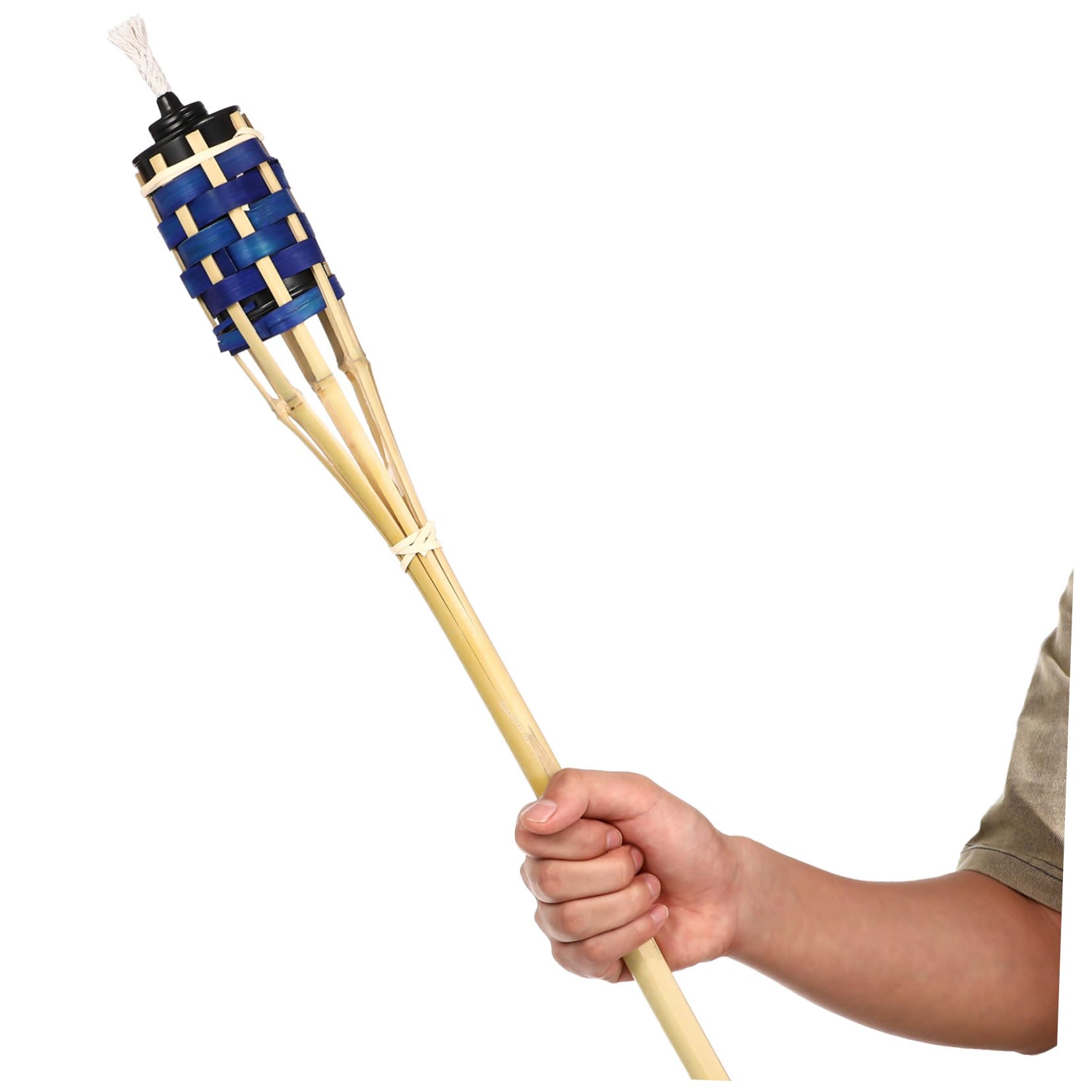 2Pcs Handheld Torch lamp Landscape Pathway Torch Outdoor Garden Light Tropical Decor Flame Lighting Camping Lights Garden Torch lamp 1 Bamboo Garden Lights Manual