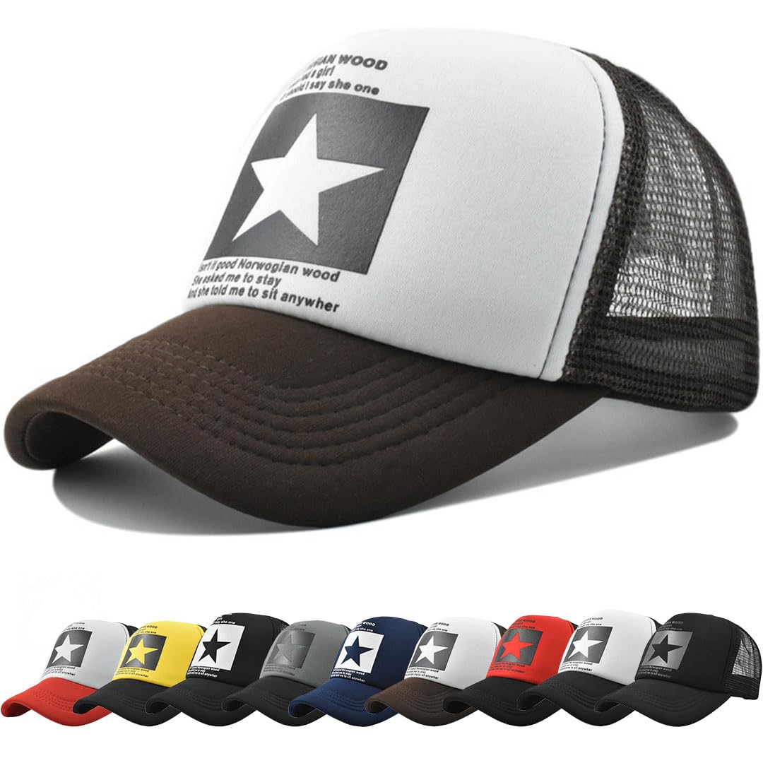 Gorras de Hombre Beisbol Pentagrama de Malla Respirable Gorra el Sol Moda Bordado Gorra Running Cierre de Hebilla Malla Ajustable Sombrero Verano Gorra Beisbol — view 13