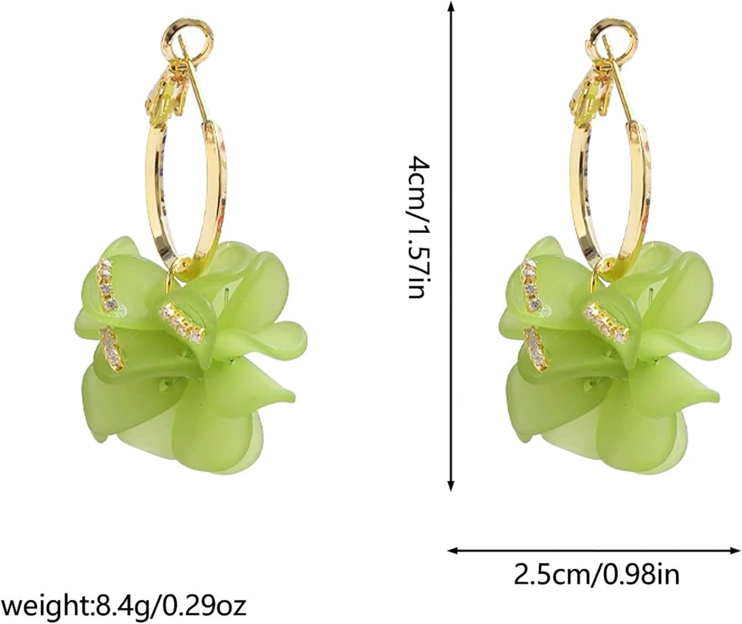 Rhinestone Flower Cluster Earrings for Women Sparkling Crystal Floral Drop Dangle Earrings Statement Jewelry - Image 6