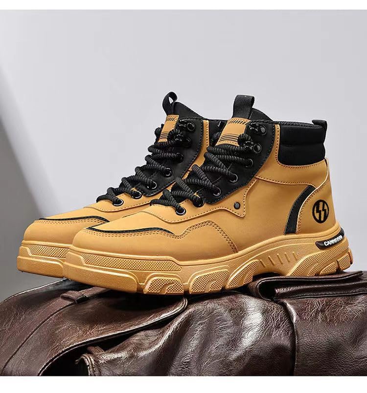 Men's Lace Up Hiking Boots, Casual Comfortable Hiking Shoes, Fashionable Non-slip Outdoor Sports Shoes for Men, Gym Best Walking Outdoor Sneakers2