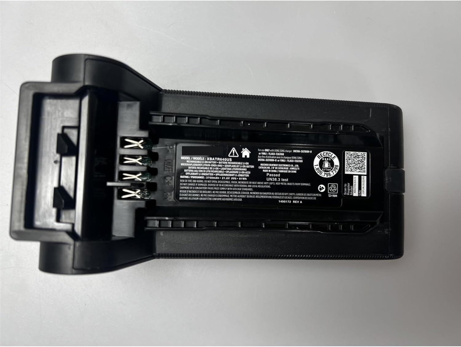 3750mAh Vacuum Cleaner Lithium-ion Battery Compatible for Shark IP3000 Replacement Battery XBATR640, XBATR640US