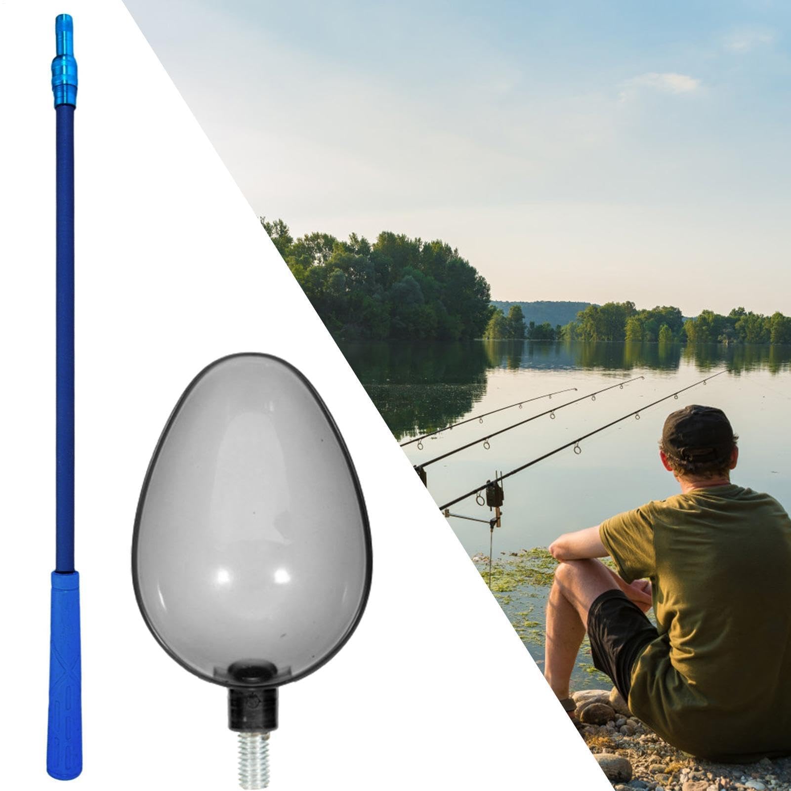 Angellöffel, Wurfköderwerkzeug, 2-teilig, 87 cm, teleskopisch, ultraleicht, Langstrecken-Angelköder für Süß- und Salzwasserangeln