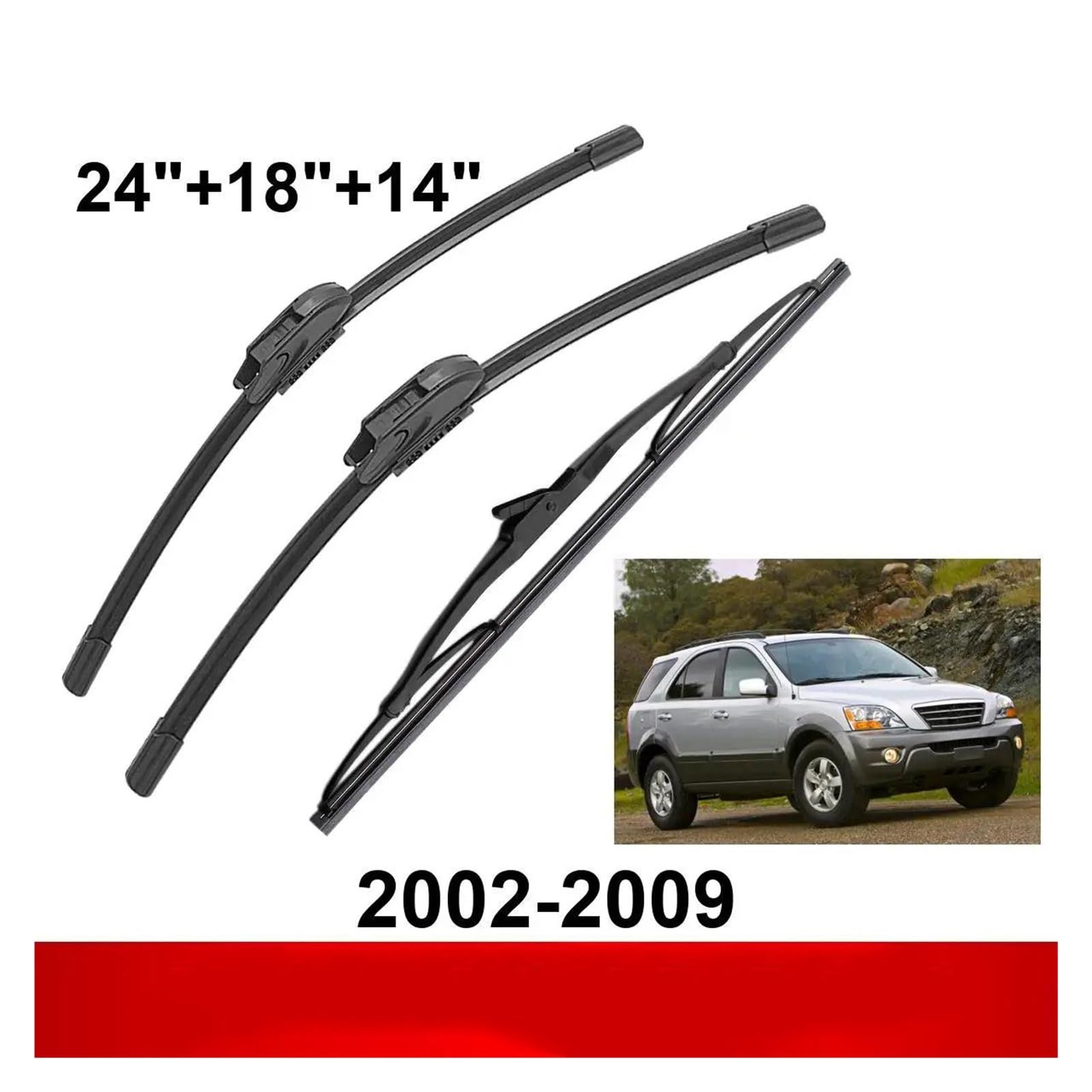 Tergicristalli Parabrezza Per Kia Per Sorento MK1 2002-2009 Spazzole Tergicristallo Anteriori Posteriori Spazzole Tergicristallo Anteriore Spazzole Tergicristallo Posteriori Finestra Tergicristallo(6