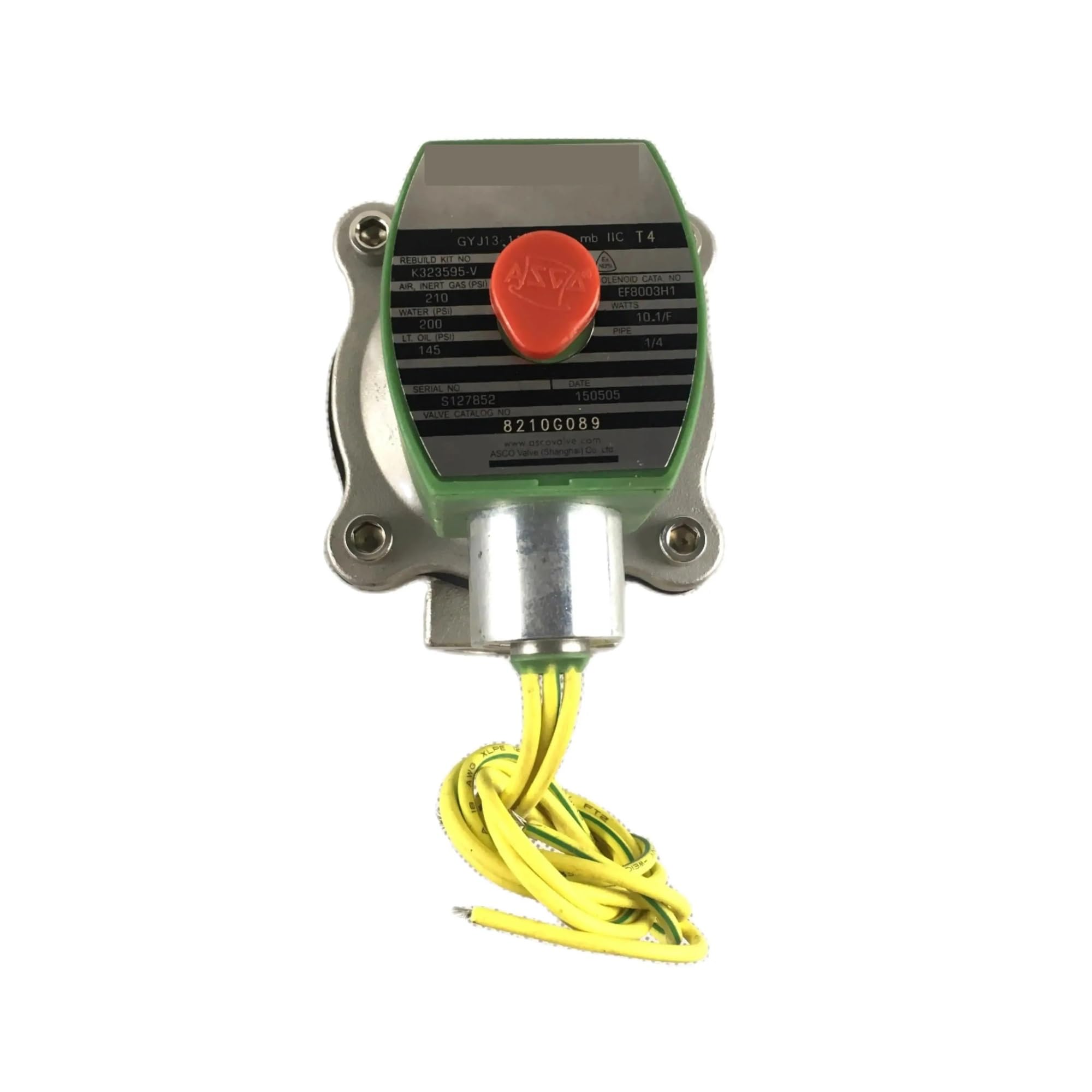QRUYHBAJU EF8210G089 120/60AC 2-Way Stainless Steel Solenoid Valve Normally Closed(AC220V)