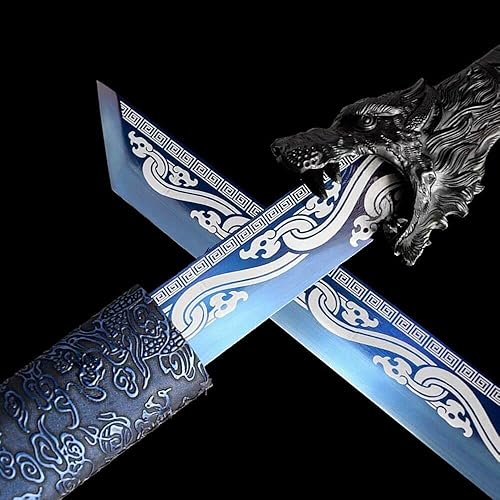 Miniatura 2 de ZPGP - Espada china Kungfu de hoja afilada, dragones de espada ancha azul