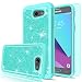 Galaxy J3 Prime/ J3 Emerge/ Express Prime 2/ Amp Prime 2/ J3 Mission/J3 Eclipse/J3 Luna Pro/Sol 2 Glitter Case with HD Screen Protector,LeYi Heavy Duty Protective Case for Samsung J3 2017 TP Mint