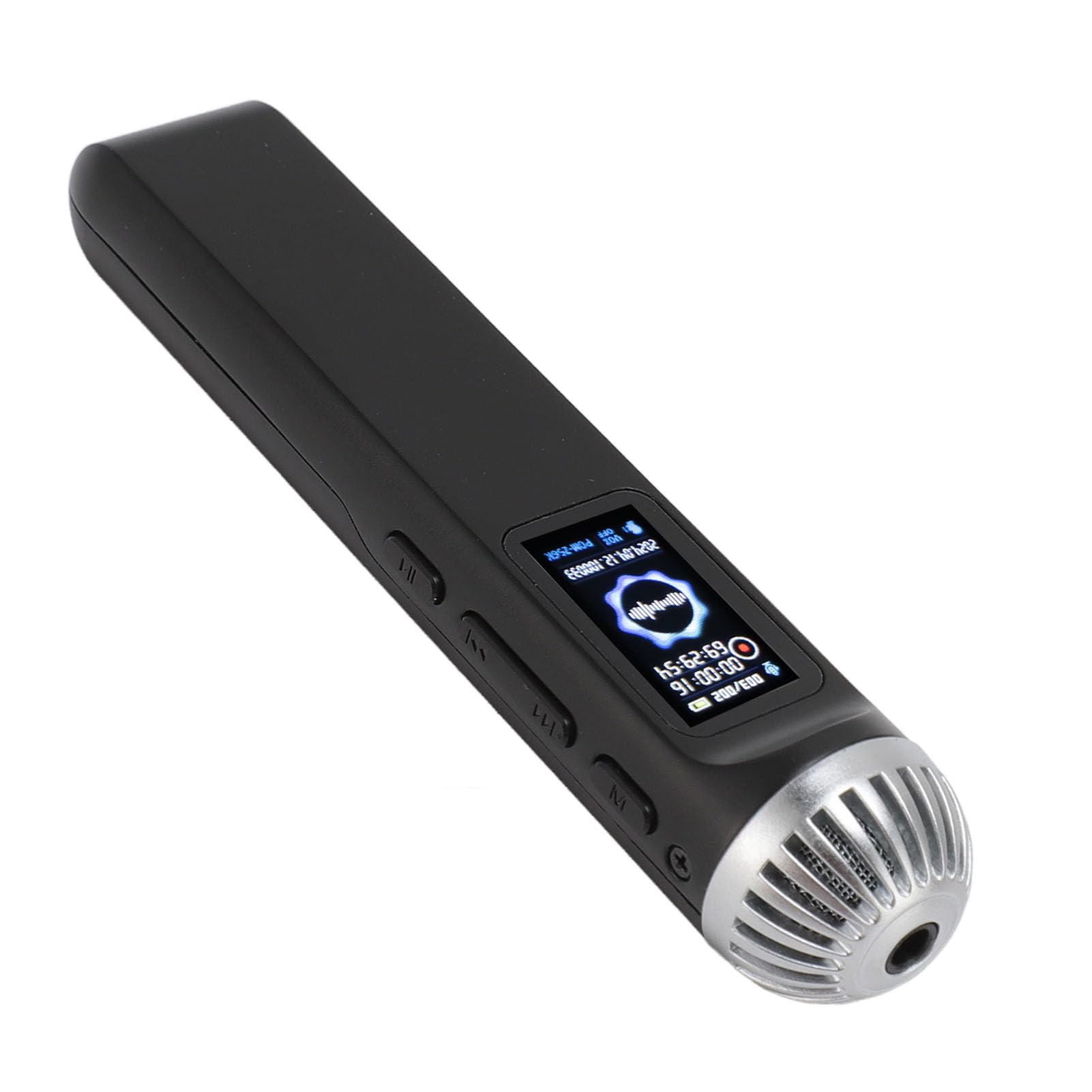 Grabadora Activada por Voz, Reducción de Ruido Grabadora de Voz Portátil de Reproducción de Música HiFi con Micrófono para Reuniones (32GB)