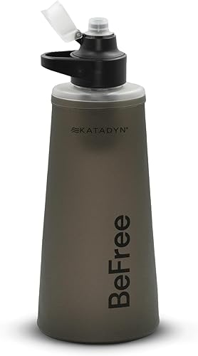 Katadyn BeFree - Botella de filtro de agua plegable ultraligera de 1.0L para senderismo, camping, mochilero