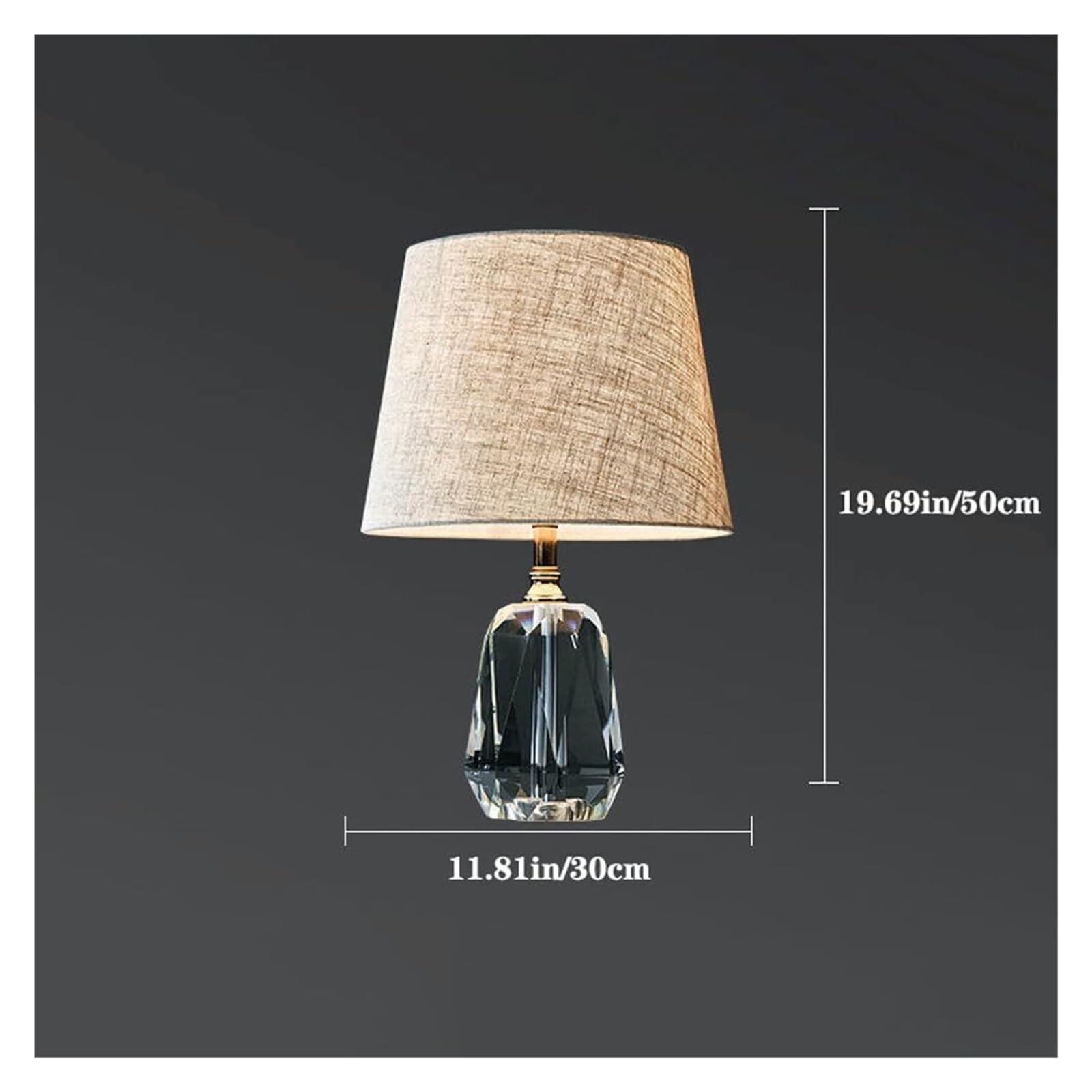 Luxuriöse Kreative Stoff-Kristall-Schreibtischlampe, Vintage-Tischlampe For Schlafzimmer, Kaffee-Schlafzimmer-Nachttisch-Dekorationsbeleuchtung Schreibtischlampe