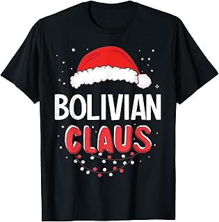 Bolivian Santa Claus Christmas Matching Costume T-Shirt