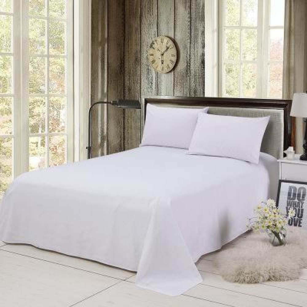 Drap de lit blanc 160x230 de qualité supérieure pour literie King size