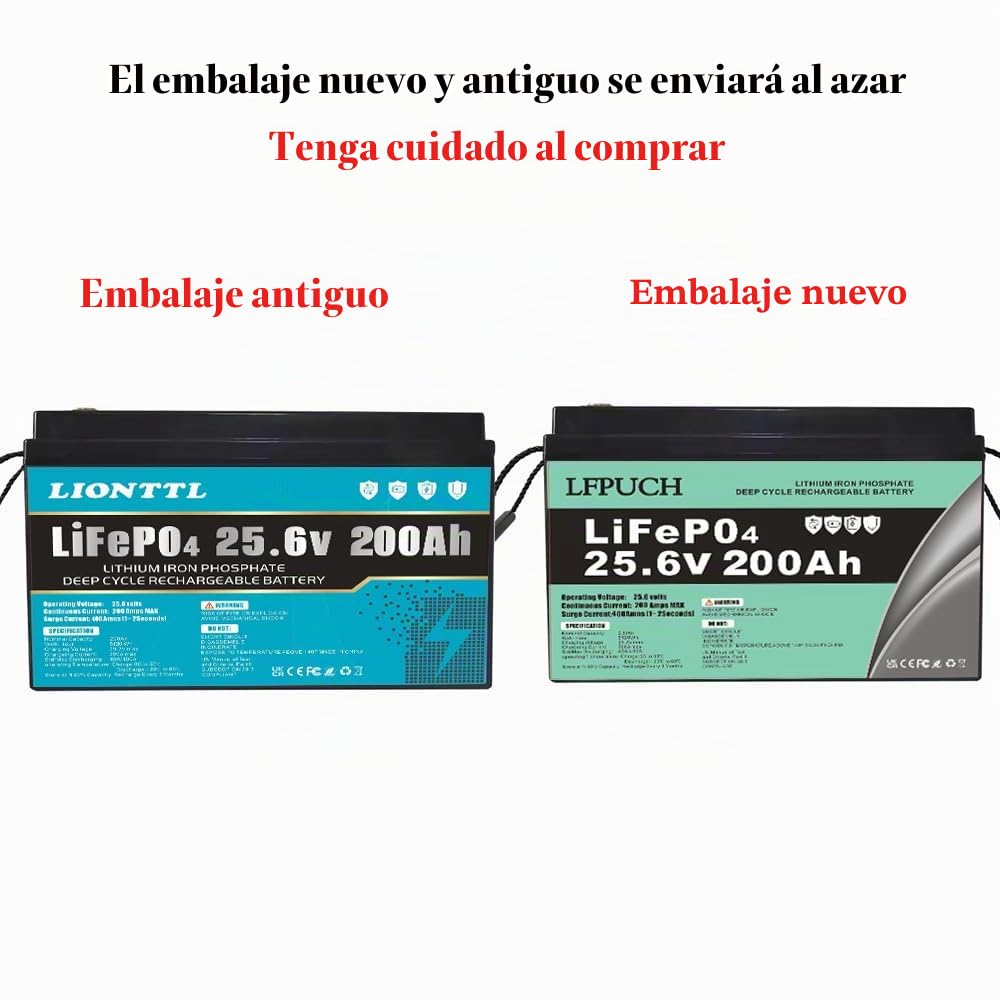Baterías de larga duración,Batería de fosfato de hierro y litio24 V 200 Ah | 5000 ciclos de descarga profunda, Adecuado para sistemas fotovoltaicos,Adecuado para acampadas al aire libre, etc.