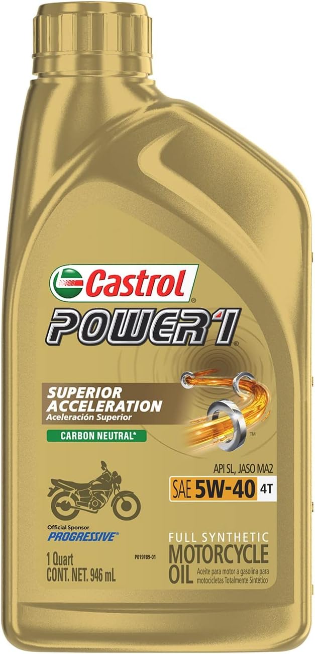 Castrol Power1 4T 5W-40 Full Synthetic Motorcycle Oil, 1 Quart, Pack of 6 4 61JcjMC3stL. AC SL1500