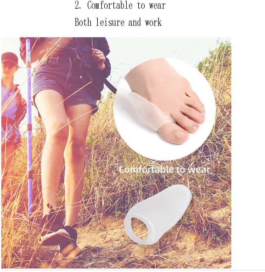DEAVER Gel Toe Bunion Separator Corrector, Hallux Valgus Lateral Bone Big Deformed Care Cover, Soft Protectors Straightener,Bunion Separates,Relief Pain