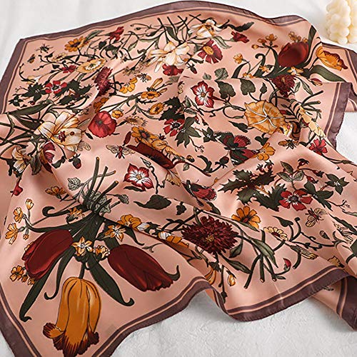 Lightweight Mulberry Silk Small Square Scarf Satin Scarf Headband Neckerchief4