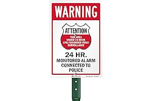 Security Yard Signs with Stakes: Prevent Trespassing with Clear Warnings and Reflective Aluminum