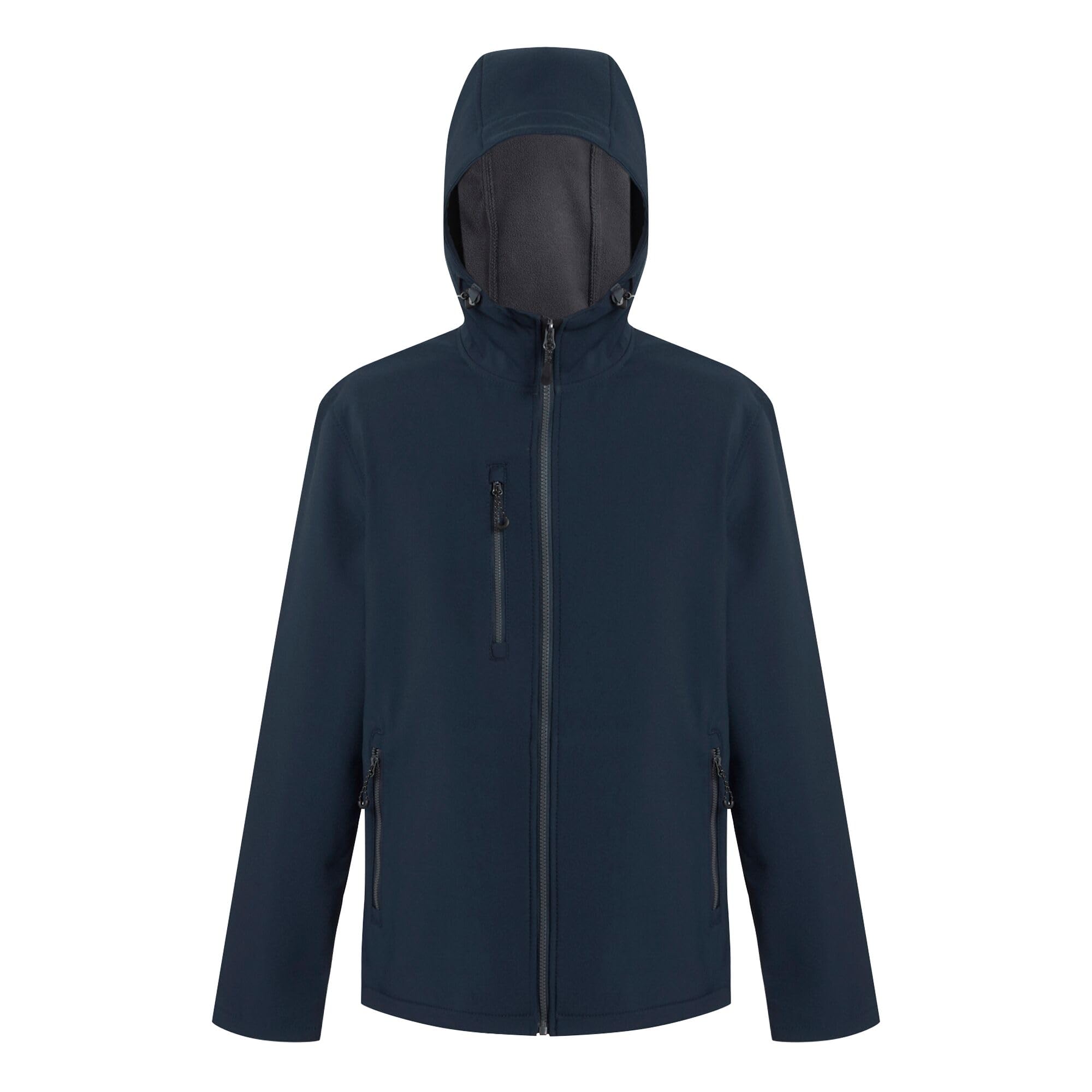 Regatta Men's Navy Seal Grey Navigate 2 Layer Hooded Softshell Jacket in Size 2XL, Sports Direct