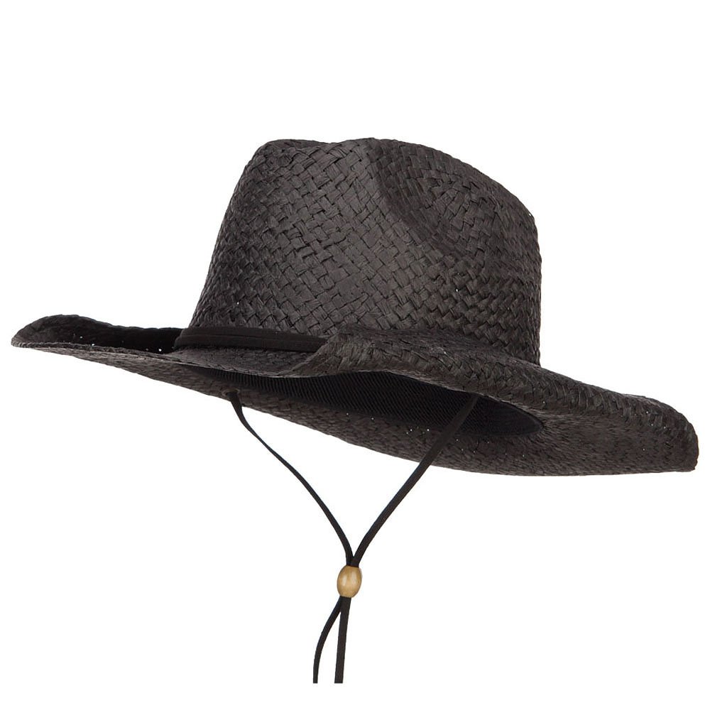 Mega Cap Western Toyo Cowboy Hat - Black OSFM