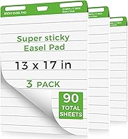 Vista 1 de Almohadillas adhesivas de caballete de 13 x 17 pulgadas, paquete de 3 hojas de papel de anclaje para profesores, papel autoadhesivo con parte