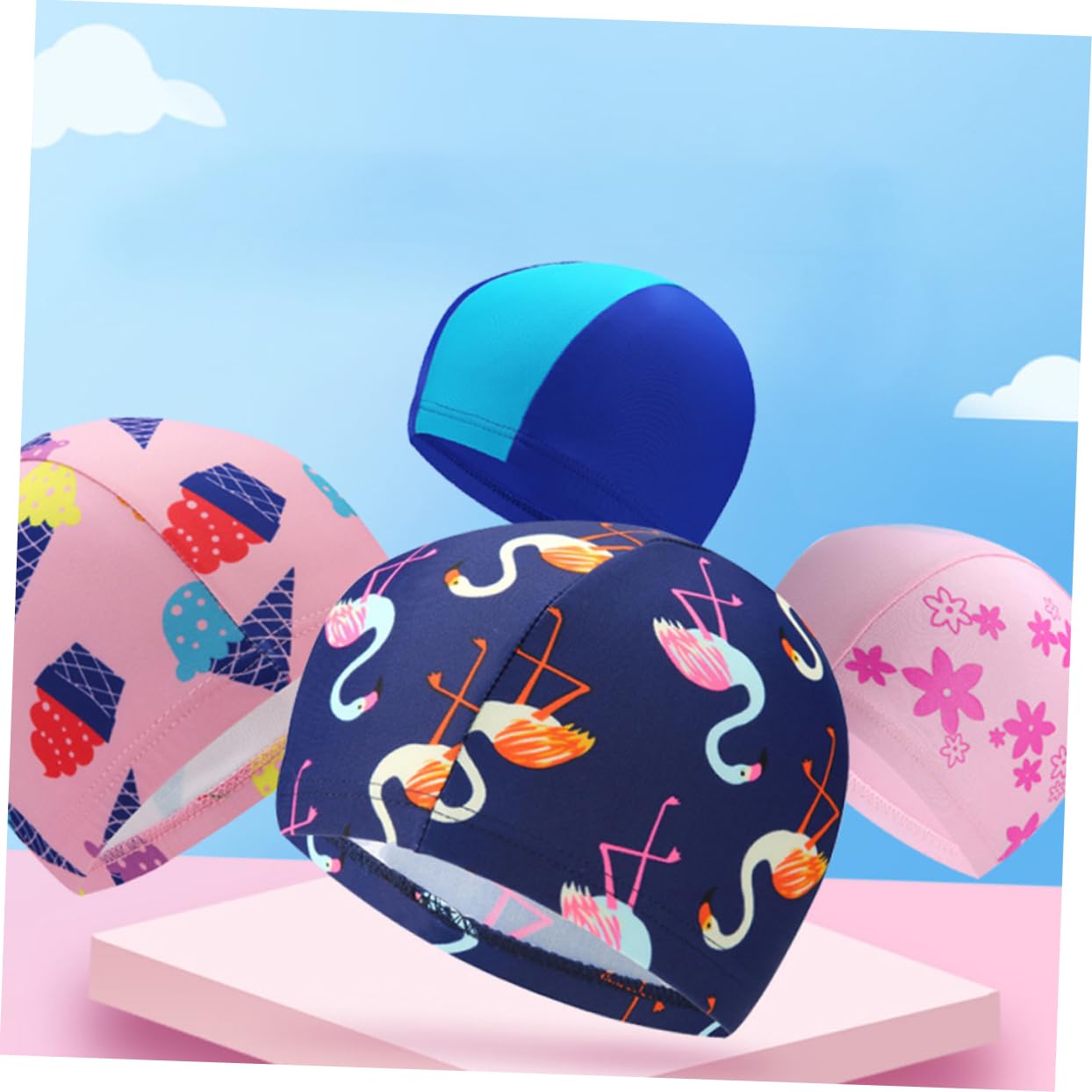 Bonnet De Bain pour Filles Équipement De Dessin Animé pour Bébé 8 Pièces