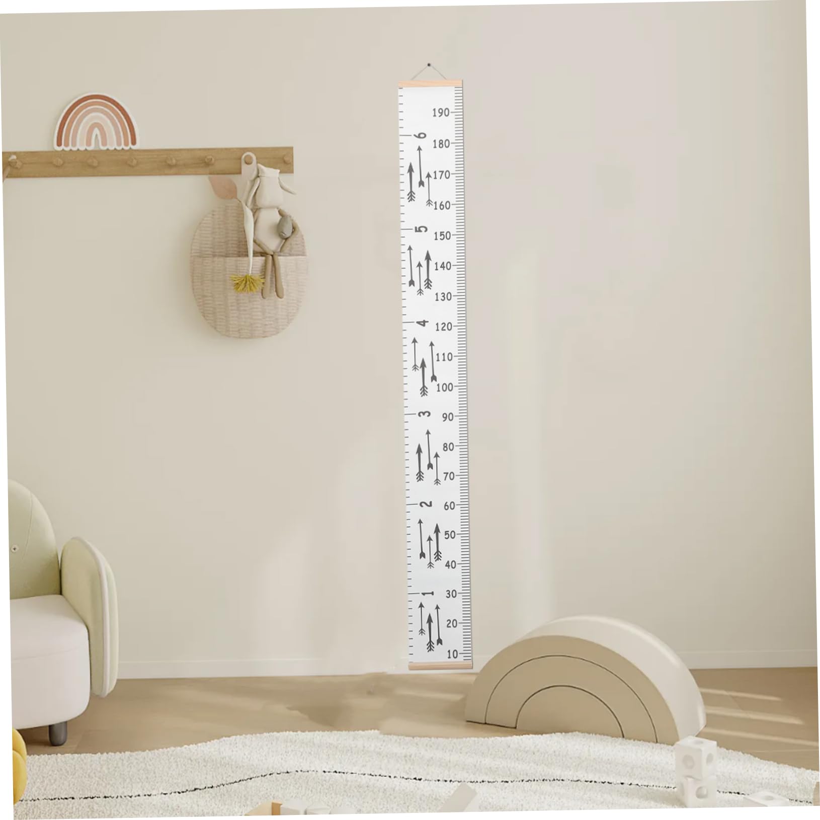 STOBAZA 3piezas Regla De Altura Colgante Para Niño Niña Medidor De Crecimiento Pared Decoración Infantil De Habitaciones Diseño De Flechas y Material Duradero